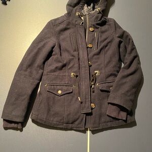 Aeropostale Black Utility Jacket with Hood